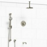 Riobel Edge KIT1345EDTM Type TP thermostaticpressure balance 0.5 coaxial 3-way system with hand shower rail shower head and spou