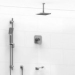 Riobel Equinox KIT1345EQ Type TP thermostaticpressure balance 0.5 coaxial 3-way system with hand shower rail shower head and spo