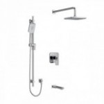 Riobel Equinox KIT1345EQ Type TP thermostaticpressure balance 0.5 coaxial 3-way system with hand shower rail shower head and spo