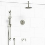 Riobel Momenti KIT1345MMRDJ Type T/P 1/2 inch coaxial 3-way system with hand shower rail, shower head and spout