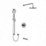 Riobel Riu KIT1345RUTM Type TP thermostaticpressure balance 0.5 coaxial 3-way system with hand shower rail shower head and spout