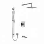 Riobel Zendo KIT1345ZOTQ Type TP thermostaticpressure balance 0.5 coaxial 3-way system with hand shower rail shower head and spo