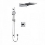 Riobel Pallace KIT2745PATQ Type TP thermostaticpressure balance 0.5 coaxial 3-way system with hand shower rail and rain and casc