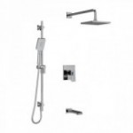 Riobel Zendo KIT6445ZOTQ Type TP thermostaticpressure balance 0.5 coaxial 3-way system hand shower rail with built-in elbow supp