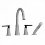 Riobel Momenti MMRD12J 4-piece deck-mount tub filler with hand shower