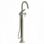 Riobel Momenti MMRD39J 2-way Type T (thermostatic) coaxial floor-mount tub filler with hand shower