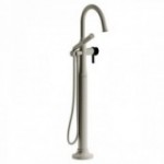 Riobel Momenti MMRD39J 2-way Type T (thermostatic) coaxial floor-mount tub filler with hand shower