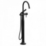 Riobel Momenti MMRD39L 2-way Type T (thermostatic) coaxial floor-mount tub filler with hand shower