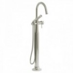 Riobel Momenti MMRD39L 2-way Type T (thermostatic) coaxial floor-mount tub filler with hand shower