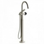 Riobel Momenti MMRD39X 2-way Type T (thermostatic) coaxial floor-mount tub filler with hand shower