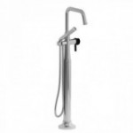 Riobel Momenti MMSQ39J 2-way Type T (thermostatic) coaxial floor-mount tub filler with hand shower