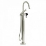 Riobel Momenti TMMRD39J 2-way Type T (thermostatic) coaxial floor-mount tub filler with hand shower