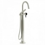 Riobel Momenti TMMRD39L 2-way Type T (thermostatic) coaxial floor-mount tub filler with hand shower