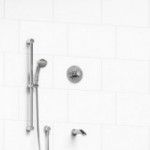 Riobel KIT1244RT 1/2 inch 2-way Type T/P coaxial system with spout and hand shower rail