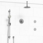 Riobel Momenti KIT3545MMRD Type T/P 1/2 inch coaxial 3-way system, hand shower rail, elbow supply, shower head and 2 body jets