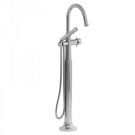 Riobel Momenti MMRD39 2-way Type T (thermostatic) coaxial floor-mount tub filler with hand shower