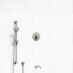 Riobel Edge KIT1244EDTM 1/2 inch 2-way Type T/P coaxial system with spout and hand shower rail