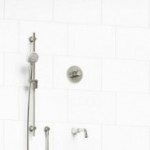 Riobel Momenti KIT1244MMRD 1/2 inch 2-way Type T/P coaxial system with spout and hand shower rail