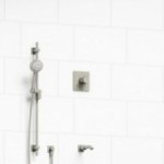 Riobel Pallace KIT1244PATQ 1/2 inch 2-way Type T/P coaxial system with spout and hand shower rail