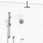 Riobel Edge KIT1345EDTM Type TP thermostaticpressure balance 0.5 coaxial 3-way system with hand shower rail shower head and spou