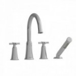 Riobel Momenti MMRD12 4-piece deck-mount tub filler with hand shower