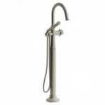 Riobel Momenti MMRD39 2-way Type T (thermostatic) coaxial floor-mount tub filler with hand shower