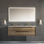 Virta 60 Inch Ashley Wall Hung Double Sink Vanity