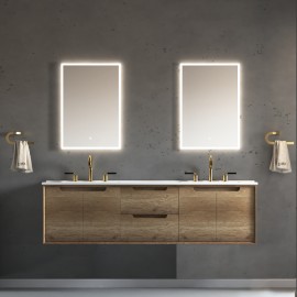 Virta 72 Inch Ashley Wall Hung Double Sink Vanity