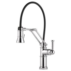 BRIZO ARTESSO 63225LF SINGLE HANDLE ARTICULATING ARM KITCHEN FAUCET 