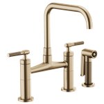 BRIZO LITZE 62553LF SQUARE SPOUT BRIDGE - KNURLED HANDLE 