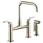 BRIZO LITZE 62554LF SQUARE SPOUT BRIDGE - INDUSTRIAL HANDLE 