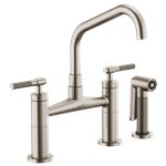 BRIZO LITZE 62563LF ANGLED SPOUT BRIDGE - KNURLED HANDLE 