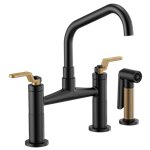 BRIZO LITZE 62564LF ANGLED SPOUT BRIDGE - INDUSTRIAL HANDLE 