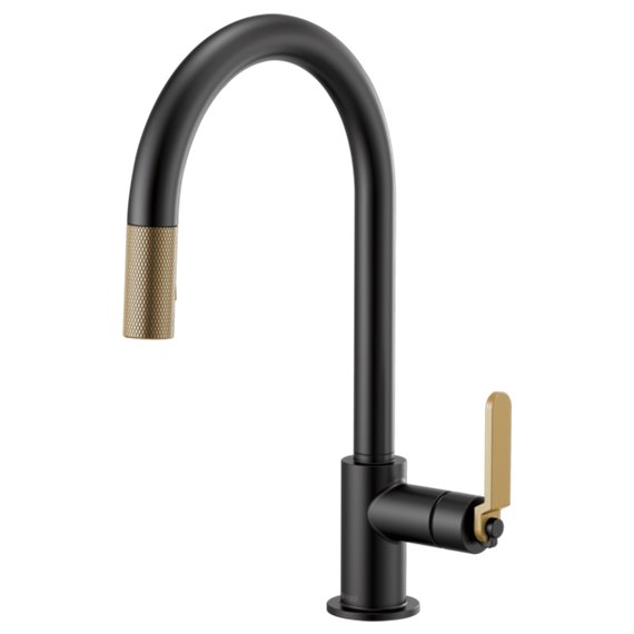 BRIZO LITZE 63044LF ARC SPOUT PULL-DOWN - INDUSTRIAL HANDLE 