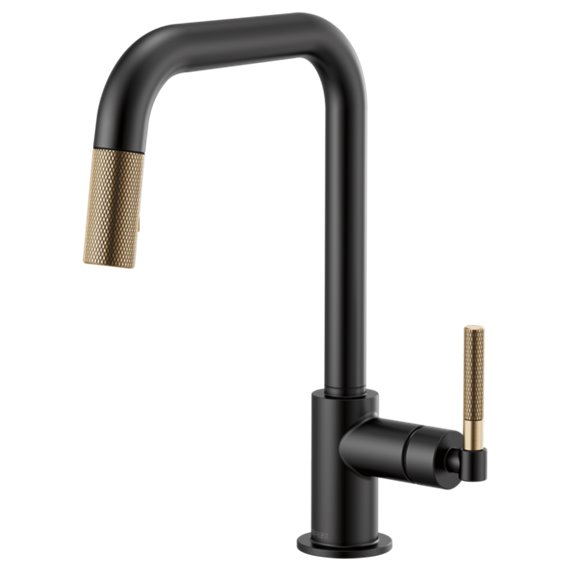 BRIZO LITZE 63053LF SQUARE SPOUT PULL-DOWN - KNURLED HANDLE 