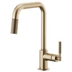 BRIZO LITZE 63053LF SQUARE SPOUT PULL-DOWN - KNURLED HANDLE 