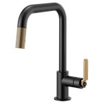 BRIZO LITZE 63054LF SQUARE SPOUT PULL-DOWN - INDUSTRIAL HANDLE 