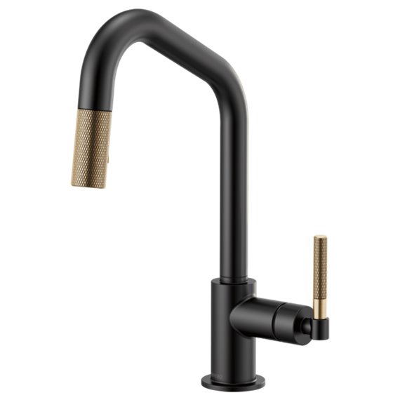 BRIZO LITZE 63063LF ANGLED SPOUT PULL-DOWN - KNURLED HANDLE 