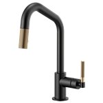 BRIZO LITZE 63063LF ANGLED SPOUT PULL-DOWN - KNURLED HANDLE 