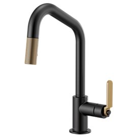 BRIZO LITZE 63064LF ANGLED SPOUT PULL-DOWN, INDUSTRIAL HANDLE 
