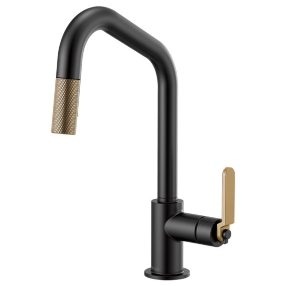 BRIZO LITZE 63064LF ANGLED SPOUT PULL-DOWN - INDUSTRIAL HANDLE 