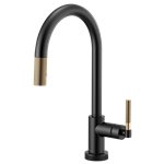 BRIZO LITZE 64043LF ARC SPOUT PULL-DOWN WITH SMARTTOUCH - KNURLED HANDLE 