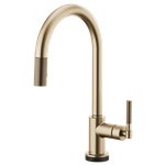 BRIZO LITZE 64043LF ARC SPOUT PULL-DOWN WITH SMARTTOUCH - KNURLED HANDLE 