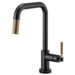 BRIZO LITZE 64053LF SQUARE SPOUT PULL-DOWN WITH SMARTTOUCH - KNURLED HANDLE 