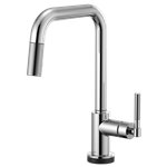 BRIZO LITZE 64053LF SQUARE SPOUT PULL-DOWN WITH SMARTTOUCH - KNURLED HANDLE 