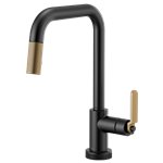 BRIZO LITZE 64054LF SQUARE SPOUT PULL-DOWN WITH SMARTTOUCH - INDUSTRIAL HANDLE 