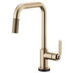 BRIZO LITZE 64054LF SQUARE SPOUT PULL-DOWN WITH SMARTTOUCH - INDUSTRIAL HANDLE 