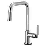 BRIZO LITZE 64054LF SQUARE SPOUT PULL-DOWN WITH SMARTTOUCH - INDUSTRIAL HANDLE 