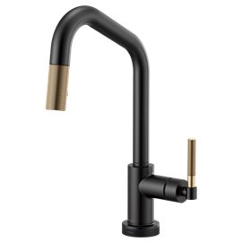 BRIZO LITZE 64063LF ANGLED SPOUT PULL-DOWN WITH SMARTTOUCH, KNURLED HANDLE 
