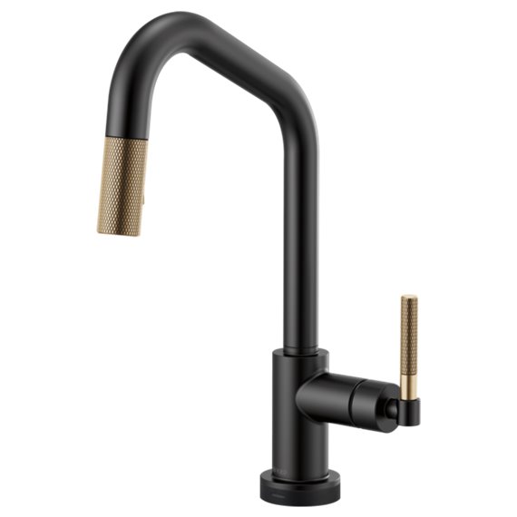 BRIZO LITZE 64063LF ANGLED SPOUT PULL-DOWN WITH SMARTTOUCH - KNURLED HANDLE 